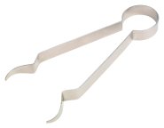 Matt Nickel Plated Charcoal Tongs L 18 cm