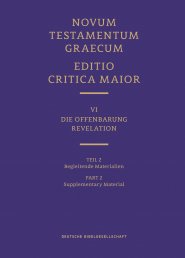 Novum Testamentum Graecum: Editio Critica Maior (ECM) VI/2: Revelation, Supplementary Material