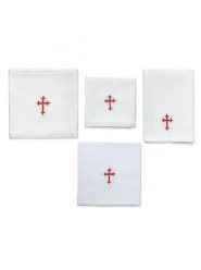 Set of 4 Linen with Red Cross