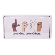 Love God Number Plate Tag