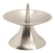 Nickel Plated Candlestand with Big Thorn D 9 cm