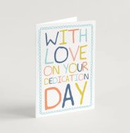 Rainbow Doodle Dedication Card