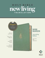 NLT Wide Margin Bible, Filament Enabled (LeatherLike, Sage Green Palm, Red Letter)