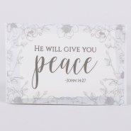 He Will Give You Peace Tissues Pack of 12 (8 Tissues per pack)