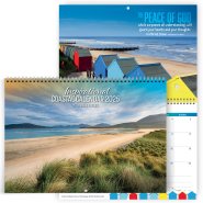 Inspirational Coastal Calendar 2026 with Bible verses on every page
