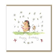 Hedgehog and Mouse Birthday Single Card