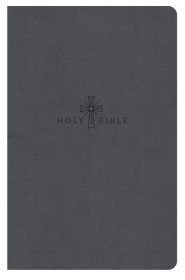 KJV Premium Gift Bible, Charcoal Leathertouch