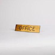 Sign Engraved Office Adhesive Back Gold
