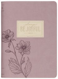 Journal Classic Zip Dusty Mauve Be Joyful 1 Thess. 5:16