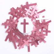 Blank Pink Pocket Cross - Pack of 200