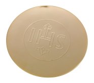 Gold Plated Paten with IHS D 16 cm