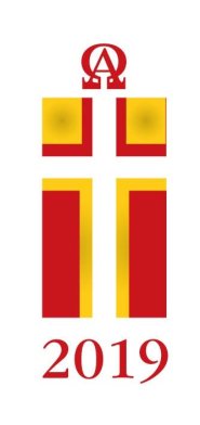 Candle Transfer - Red And Gold Block Cross