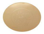 Gold Plated Paten with IHS D 12.5 cm