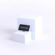 Badge Engraved Deacon Black Clip