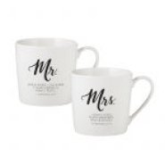 Mr & Mrs Cafe Mug Set