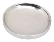 Polished Aluminium Candlestick Plate D 10 cm