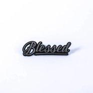 Silver Blessed Car Emblem - Pack of 6