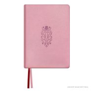 Lsb, Handy Size, Inside Column Reference, Paste-Down Pink Faux Leather Hope Blooms, Red Letter