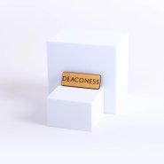 Badge Engraved Contemporary Deaconess Gold Magnet