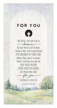 Plaque-Black Wood Emblem-For You (6.75 x 13.625)