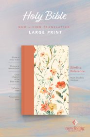 NLT Large Print Slimline Reference Bible (Hardcover, Peach Meadows, Red Letter)