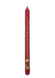 29.5cm Advent Candle: Red and Gold Nativity - Single