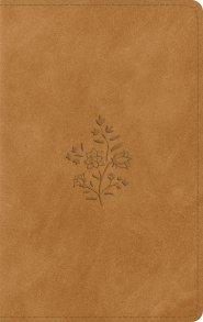 ESV Giant Print Personal Size Bible, Red Letter (TruTone, Nubuck Caramel, Wildflower Design)