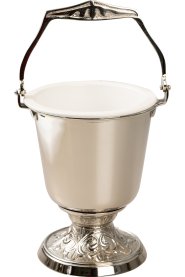 Nickel Plated Holy Water Vessel H 24 cm D 12 cm