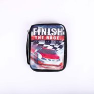 Finish The Race Black Microfibre Bible Cover - Large