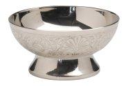 Nickel Plated Incense Bowl with Flower Pattern D 9.5 cm