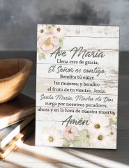 Spanish Plaque-Hail Mary (Ave Maria) (6" x 9")