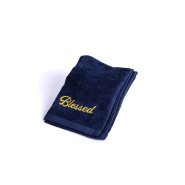 Pastor Towel Blessed Navy Cotton