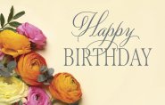 Birthday Postcard: Happy Birthday Flowers (Package of 25)