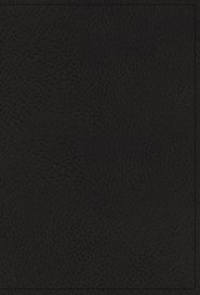 NASB, Single-Column Reference Bible, Wide Margin, Premium Goatskin Leather, Black, Premier Collection, Black Letter, 1995 Text, Art Gilded Edges, Comfort Print