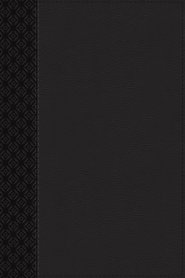 NIV, Compact Center-Column Reference Bible, Leathersoft, Black, Red Letter, Thumb Indexed, Comfort Print