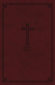 KJV, Reference Bible, Personal Size Giant Print, Imitation Leather, Burgundy, Red Letter Edition