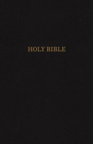 KJV, Thinline Reference Bible, Bonded Leather, Black, Red Letter Edition
