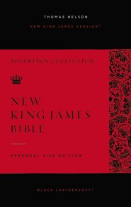 NKJV, Personal Size Reference Bible, Sovereign Collection, Leathersoft, Black, Red Letter, Comfort Print