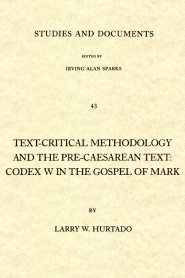 Text-critical Methodology And The Pre-caesarean Text