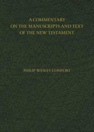 A Commentary on the Manuscripts and Text of the New Testament