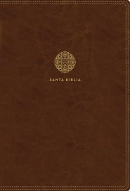 RVR60, Santa Biblia, Letra Supergigante, Leathersoft, Café, con Cierre, Comfort Print