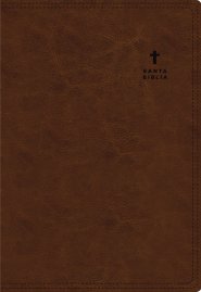 RVR60, Santa Biblia, Serie 50, Letra grande, Tamaño manual, Leathersoft, Café, Comfort Print