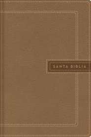 NBLA Santa Biblia Ultrafina, Letra Gigante, Leathersoft, Beige, Edición Letra Roja
