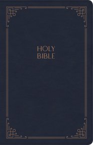 KJV Large Print Personal Size Reference Bible, Navy Leathertouch