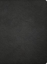 KJV Single-Column Wide-Margin Bible, Holman Handcrafted Collection, Black Premium Goatskin