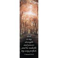Bookmark-God Is My Strength And Power: And He Maketh My Way Perfect (2 Samuel 22:33) (Pack Of 25)