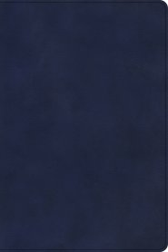 CSB Large Print Thinline Bible, Navy LeatherTouch