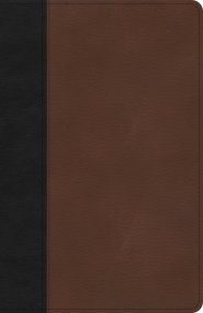 KJV Thinline Bible, Black/Brown LeatherTouch