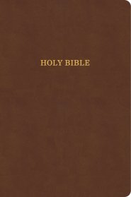 KJV Large Print Thinline Bible, Value Edition, Brown LeatherTouch