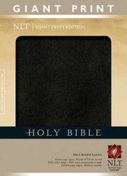 NLT Holy Bible Giant Print Indexed Black Bonded Leather